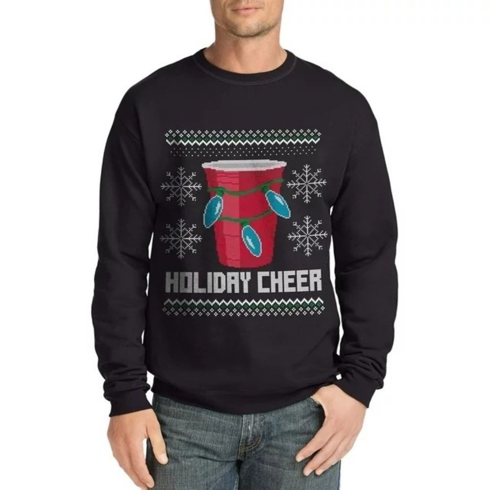 Hanes‎ Men's Ugly Christmas Sweatshirt Festive Holiday Pullover